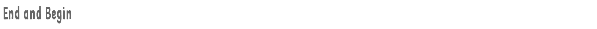 Sample characters End and Begin Font
